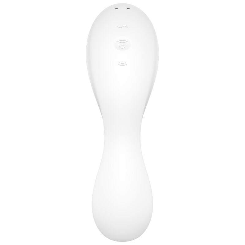 SATISFYER - CURVY TRINITY 5 AIR PULSE STIMULATOR & VIBRATOR APP WHITE