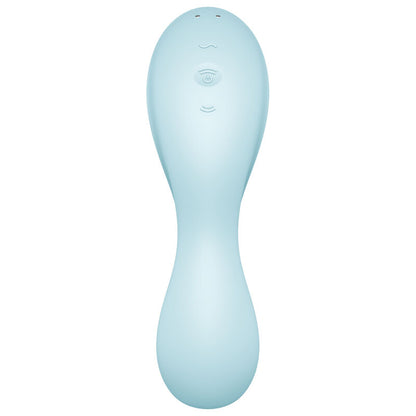 SATISFYER - CURVY TRINITY 5 AIR PULSE STIMULATOR & VIBRATOR APP BLUE