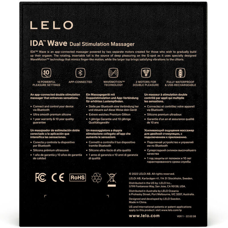 LELO - Ida Wave Couples Massager Black