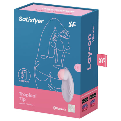 Satisfyer - Vibrador de contacto con punta tropical color lila