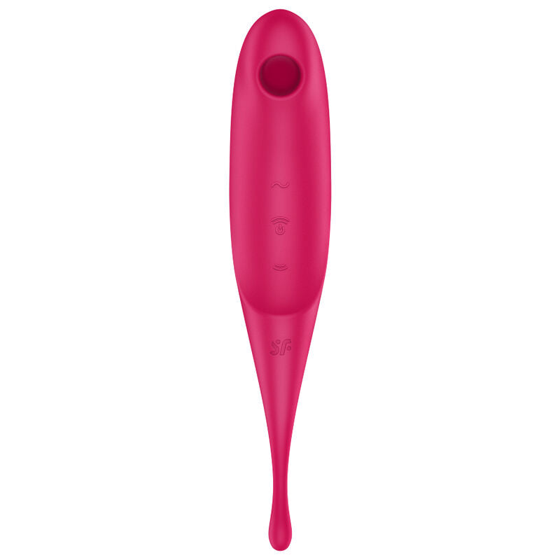 SATISFYER - TWIRLING PRO AIR PULSE STIMULATOR & VIBRATOR RED