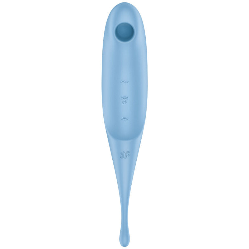 SATISFYER - TWIRLING PRO AIR PULSE STIMULATOR & VIBRATOR BLUE