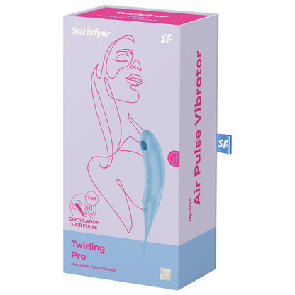 SATISFYER - TWIRLING PRO AIR PULSE STIMULATOR & VIBRATOR BLUE