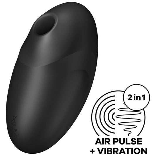 SATISFYER - VULVA LOVER 3 AIR PULSE STIMULATOR & VIBRATOR BLACK