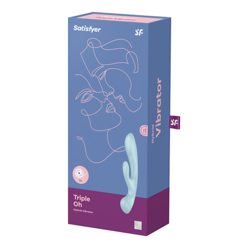 Satisfyer - Triple Oh Hybrid Vibration Blue