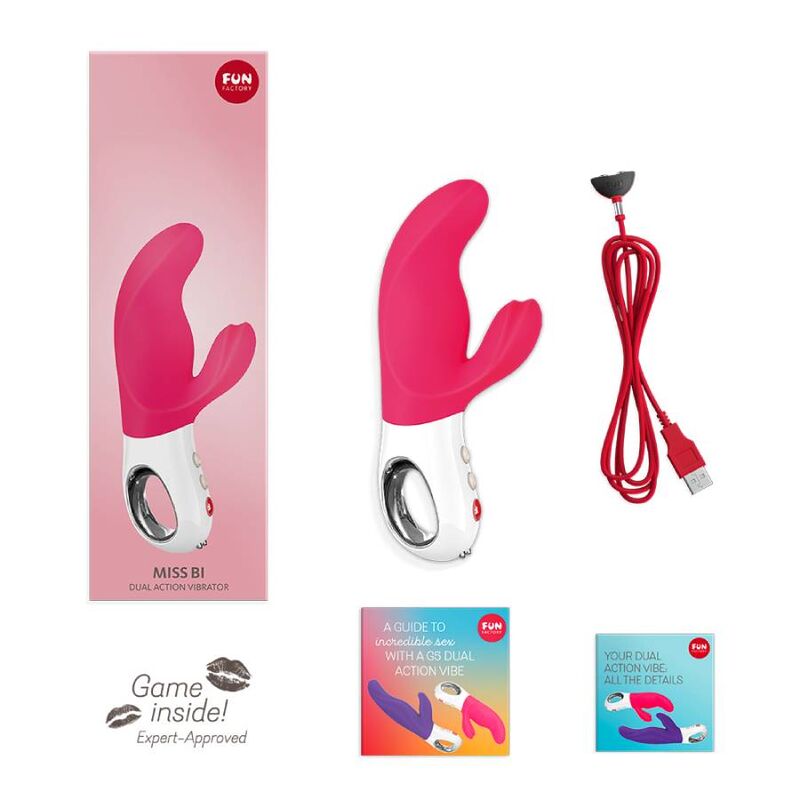 FUN FACTORY - VIBRADOR DUAL MISS BI ROSA BLANCO