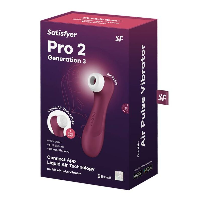 SATISFYER - PRO 2 GENERACIÓN 3 WINE RED BLUETOOTH & APP