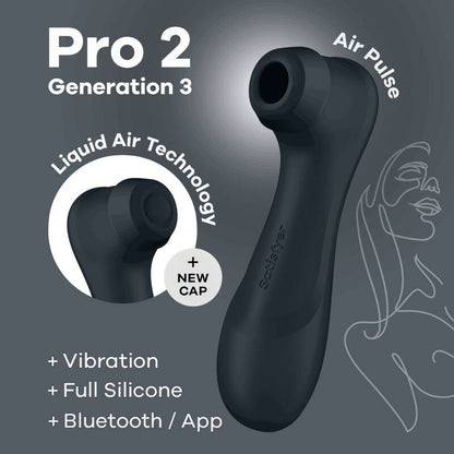 SATISFYER - PRO 2 GENERACIÓN 3 BLACK BLUETOOTH & APP