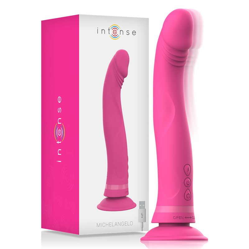 Intense - Michelangelo Pink Silicone Vibrator Dildo