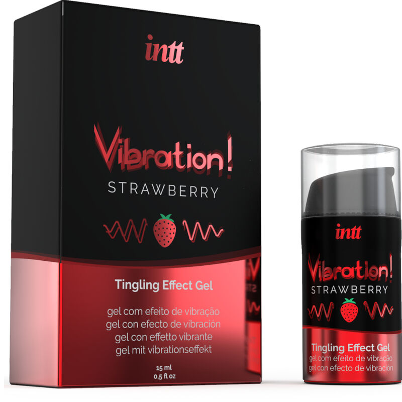 Intt - Powerful Intimate Stimulant Liquid Vibrating Gel Strawberry 15 Ml