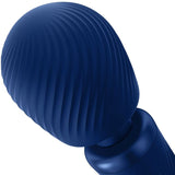 FUN FACTORY - VIM SILICONE RECARREGÁVEL VIBRANTE COM PESO RUMBLE WAND AZUL MEIA-NOITE