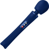 FUN FACTORY - VIM SILICONE RECARREGÁVEL VIBRANTE COM PESO RUMBLE WAND AZUL MEIA-NOITE