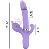 Intense - Billie Rechargeable Multifunction Vibrator Stimulating Waves With Purple Push Button