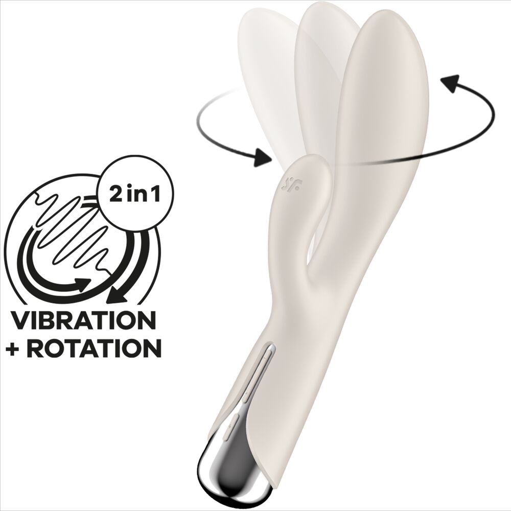 Satisfyer - Spinning Rabbit 1 Estimulación del clítoris y punto G Beige