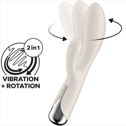 Satisfyer - Spinning Rabbit 1 Estimulación del clítoris y punto G Beige