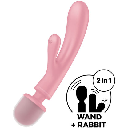 Satisfyer - Triple Lover Rabbit Vibrator Massager Pink