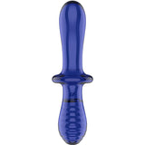 Satisfyer - Dildo Duplo de Cristal Azul