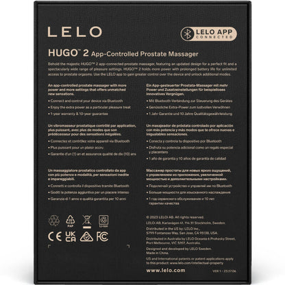 LELO - HUGO 2 BLACK PROSTATE MASSAGER