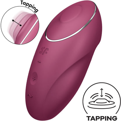 Satisfyer - Tap &amp; Climax 1 Vibrador de contacto rojo