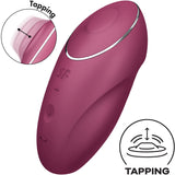 Satisfyer - Tap &amp; Climax 1 Vibrador Lay-On Vermelho