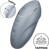 Satisfyer - Tap & Climax 1 Lay-On Vibrator Grey