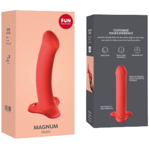 FUN FACTORY - DILDO MAGNUM COLOR CORAL LLAMATIVO