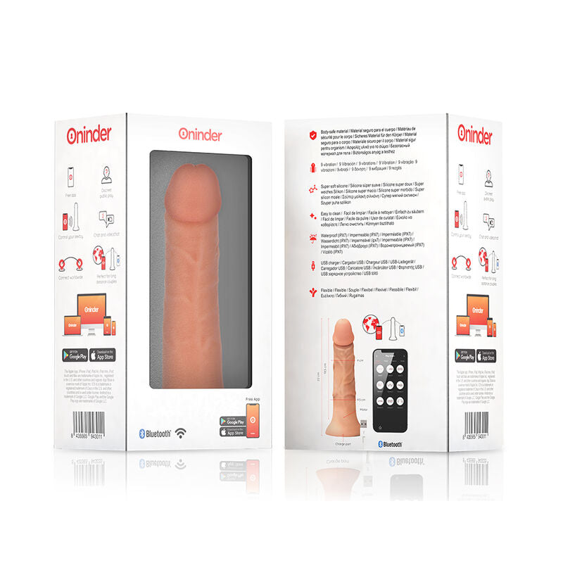 Oninder - Large Bogot������ Vibrator Dildo 9 Speeds Natural 22 Cm -O- 4.5 Cm - Free App
