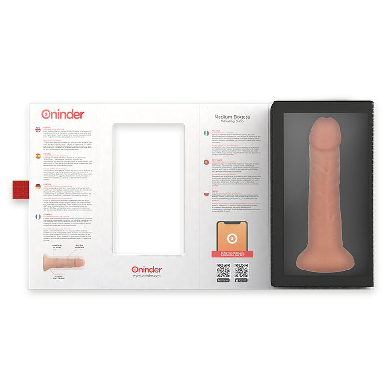 Oninder - Medium Bogot������ Vibrator Dildo 9 Speeds Natural 20 Cm -O- 4.2 Cm - Free App