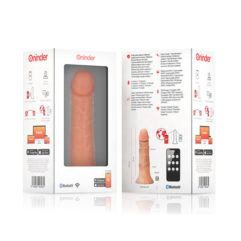 Oninder - Small Bogot������ Vibrator Dildo 9 Speeds Natural 17.5 Cm -O- 4 Cm - Free App