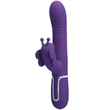 PRETTY LOVE - VIBRADOR COELHO MULTIFUNCIONAL 4 EM 1 BORBOLETA ROXO