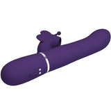PRETTY LOVE - VIBRADOR COELHO MULTIFUNCIONAL 4 EM 1 BORBOLETA ROXO