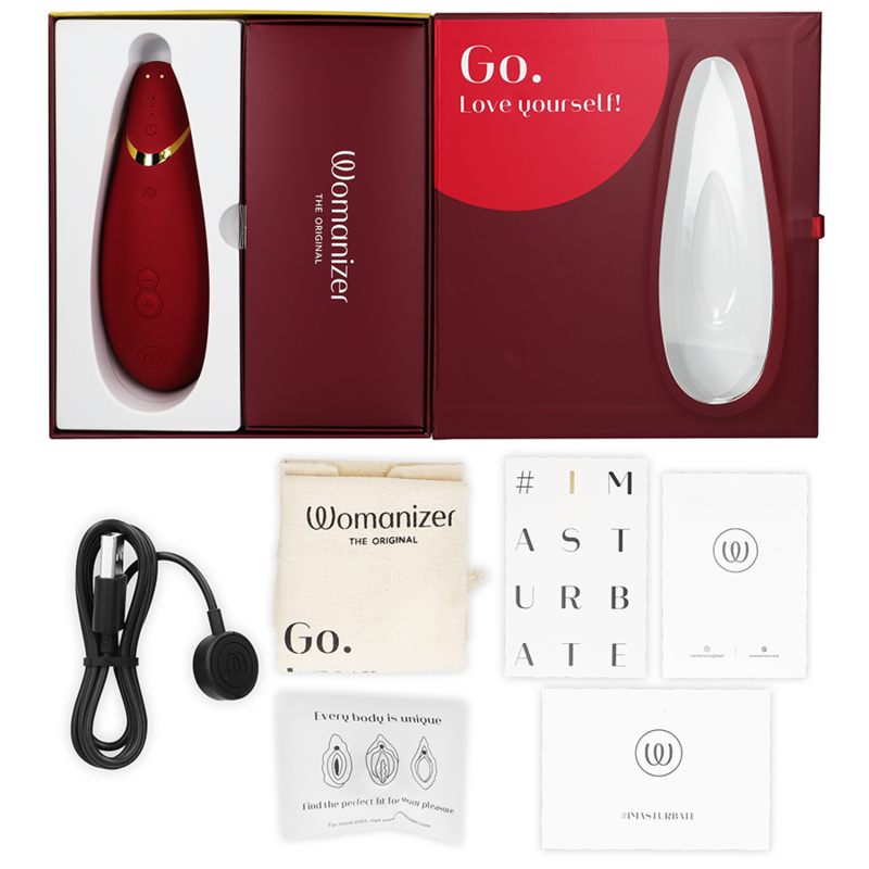 WOMANIZER - PREMIUM 2 CLITORAL STIMULATOR BORDEAUX