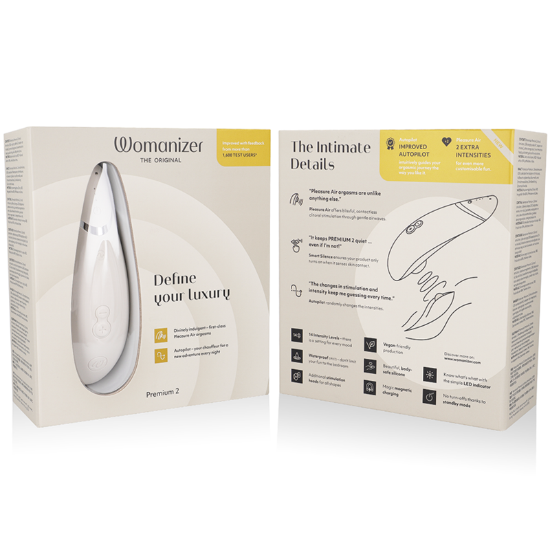 WOMANIZER - PREMIUM 2 ESTIMULADOR CLITÓRICO CINZA QUENTE