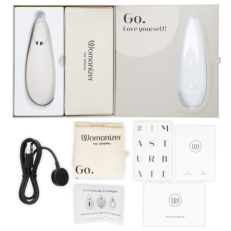 WOMANIZER - PREMIUM 2 ESTIMULADOR CLITÓRICO CINZA QUENTE