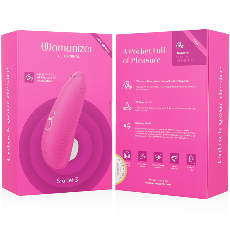 WOMANIZER - ESTIMULADOR DE CLÍTORIS STARLET 3 ROSA