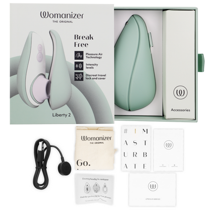 WOMANIZER - ESTIMULADOR DE CLÍTORIS Y SUCCIONADOR LIBERTY 2 VERDE CLARO