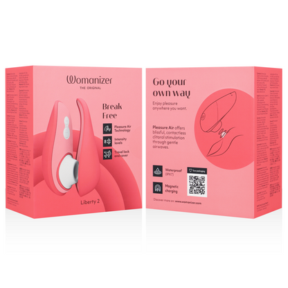 WOMANIZER - LIBERTY 2 CLITORIS STIMULATOR & SUCKER PINK