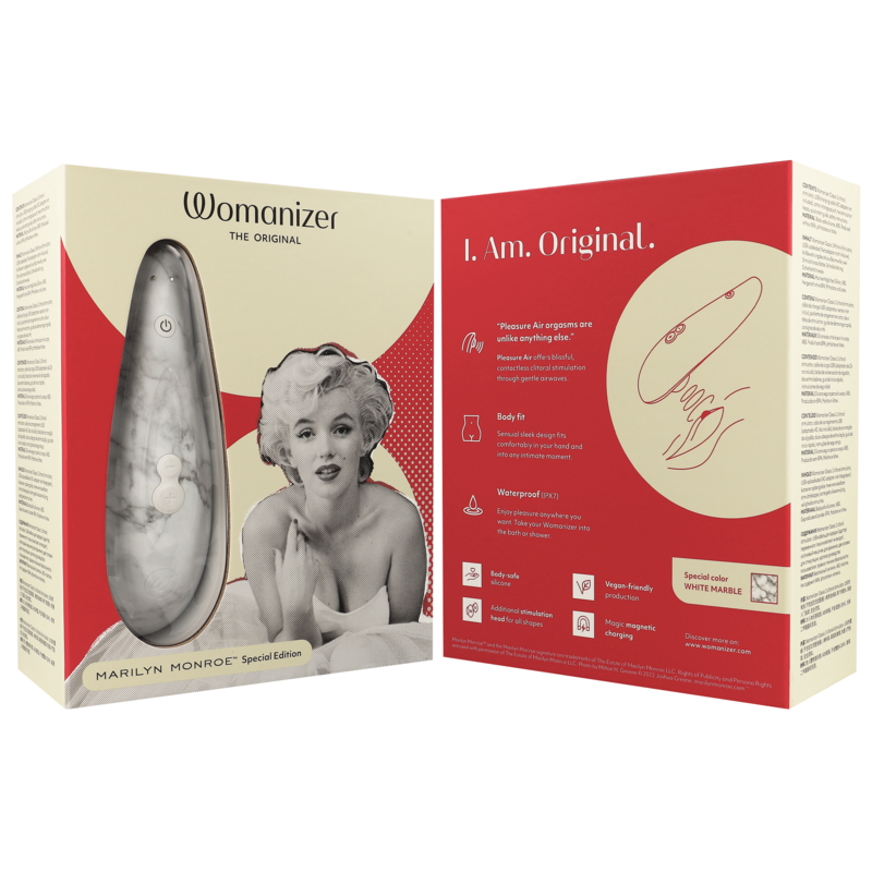 WOMANIZER - MARILYN MONROE CLASSIC 2 CLITORAL STIMULATOR WHITE MARBLE