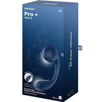 SATISFYER - PRO+ WAVE 4 G-SPOT & AIR PULSE STIMULATOR FREE APP DARK BLUE