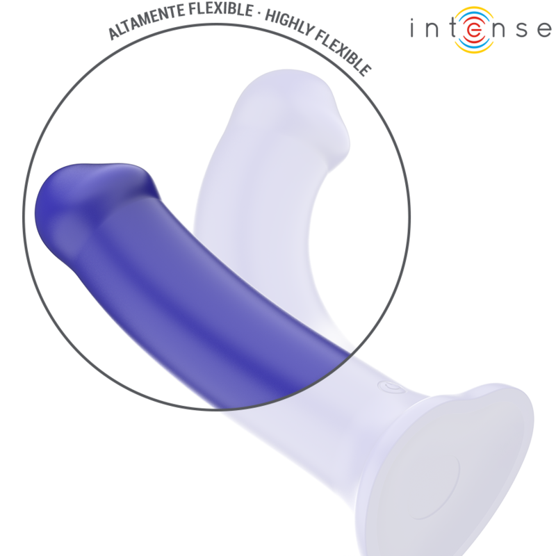 Intense - Victoria Vibrator With Suction Cup 10 Vibrations Dark Blue Remote Control