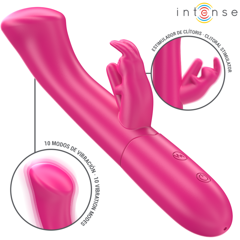 Intense - Julieta Rabbit Vibrator 18.6 Cm 10 Vibrations Pink