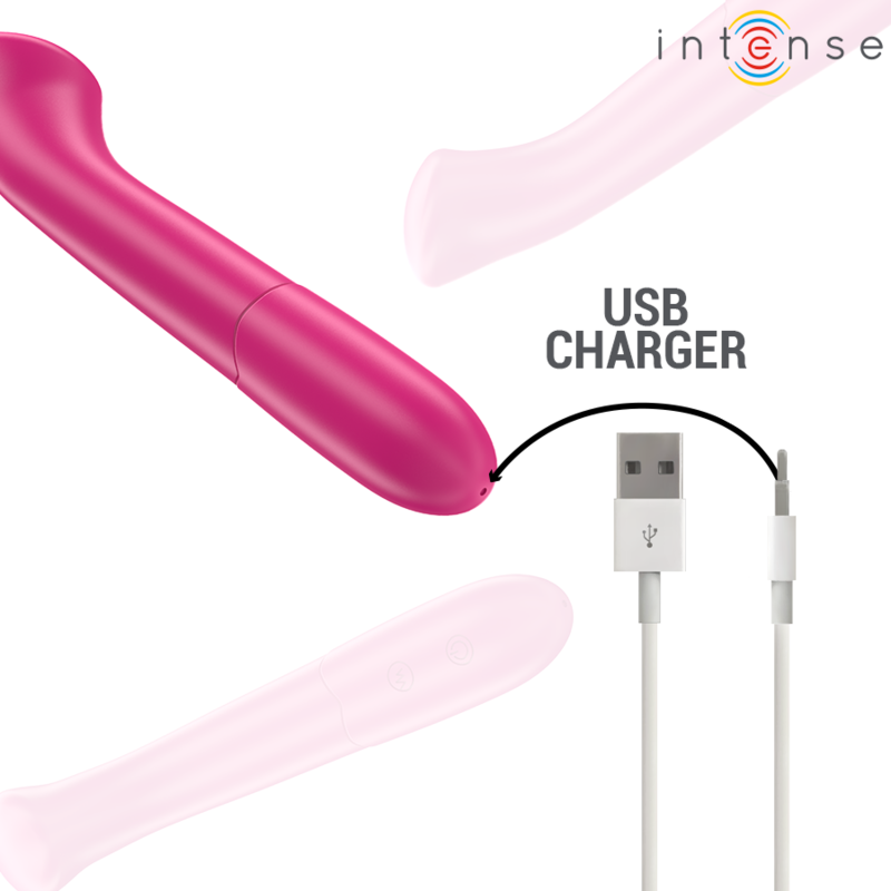 Intense - Paty Vibrator 19 Cm Flexible 10 Vibrations Model 2 Pink