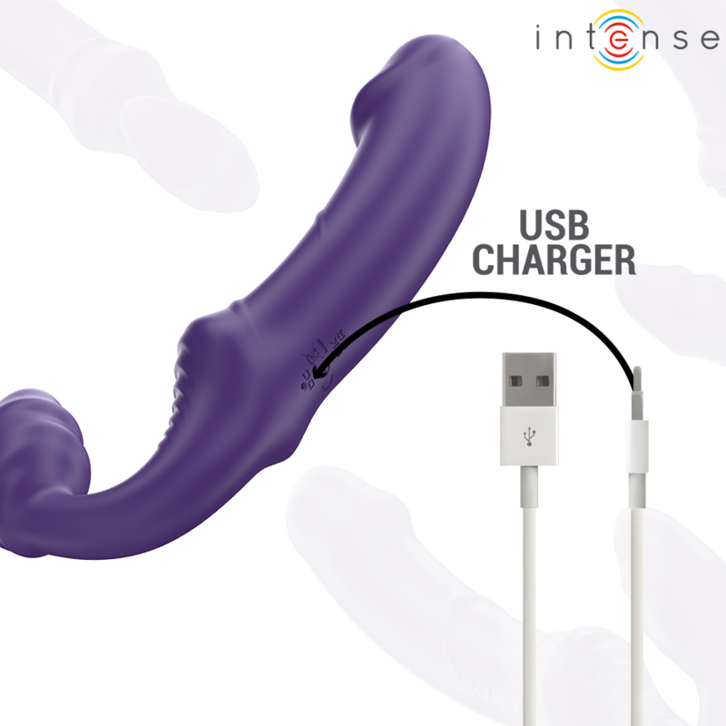 Intense - Jill Double Vibrator 20 Cm Purple Remote Control