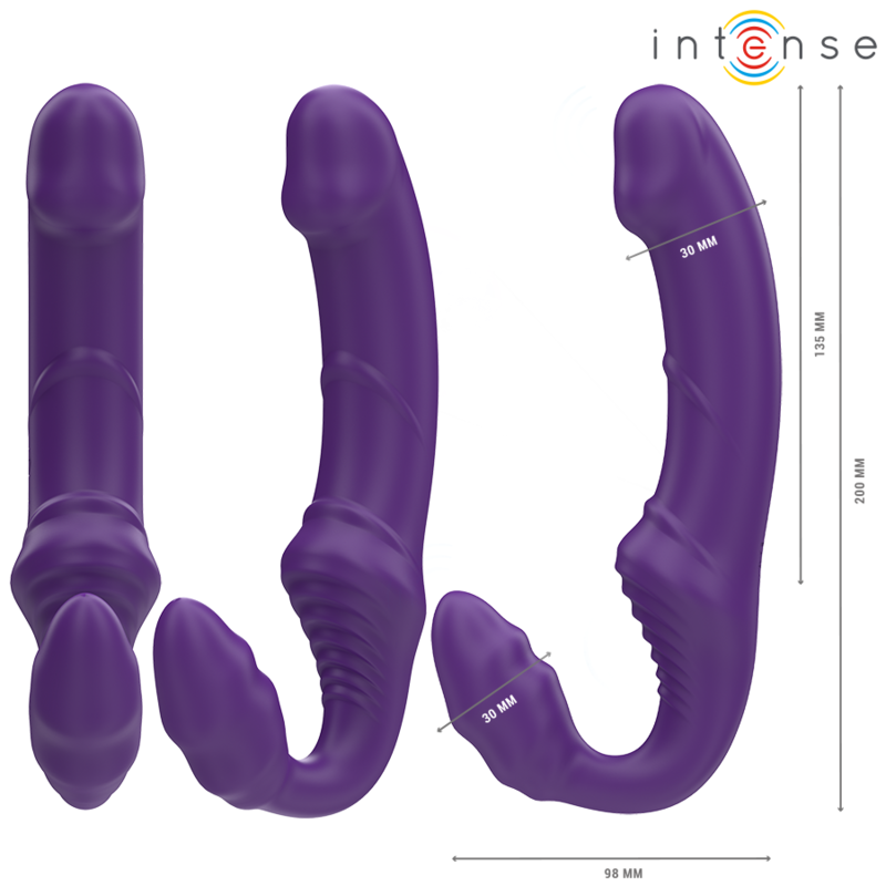 Intense - Jill Double Vibrator 20 Cm Purple Remote Control