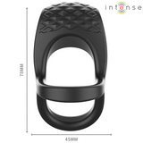 Intense - Alex Vibrator Double Penis Ring 10 Vibrations Black