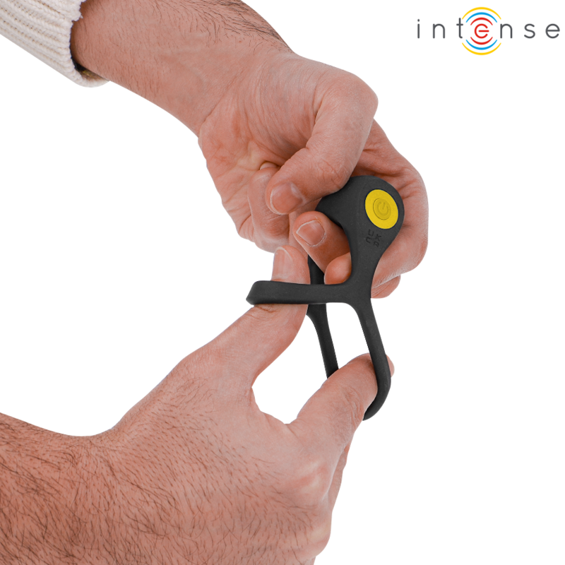 Intense - Alex Vibrator Double Penis Ring 10 Vibrations Black