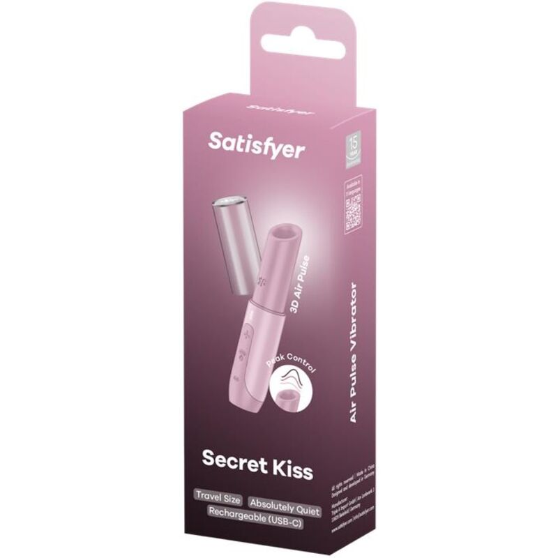 SATISFYER - SECRET KISS WAVE CLITORIS STIMULATOR PINK