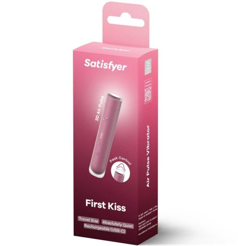 SATISFYER - FIRST KISS WAVE CLITORIS STIMULATOR GARNET