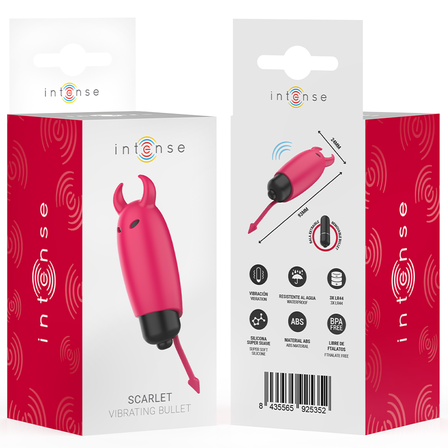 Intense - Scarlet Vibrating Bullet Red Demon 9.3 X 2.4 Cm