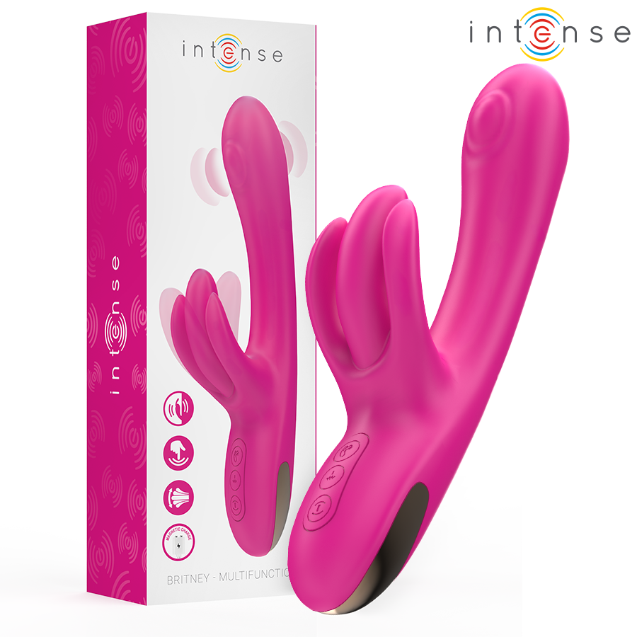 Intense - Britney Multifunction Rabbit Vibrator 23 Cm Pink